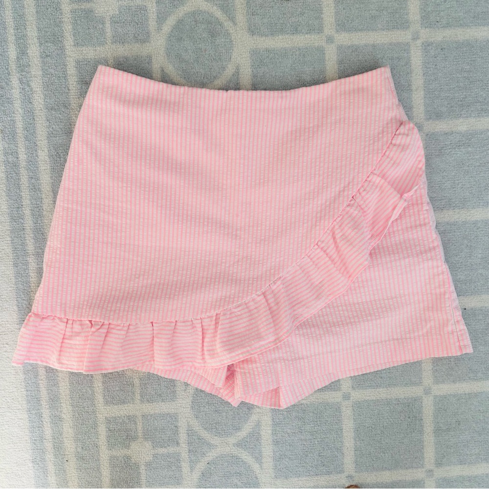 Lilly Pulitzer Faye Skort in Capri Coral Seersucker size 0 like new - Picture 5 of 14